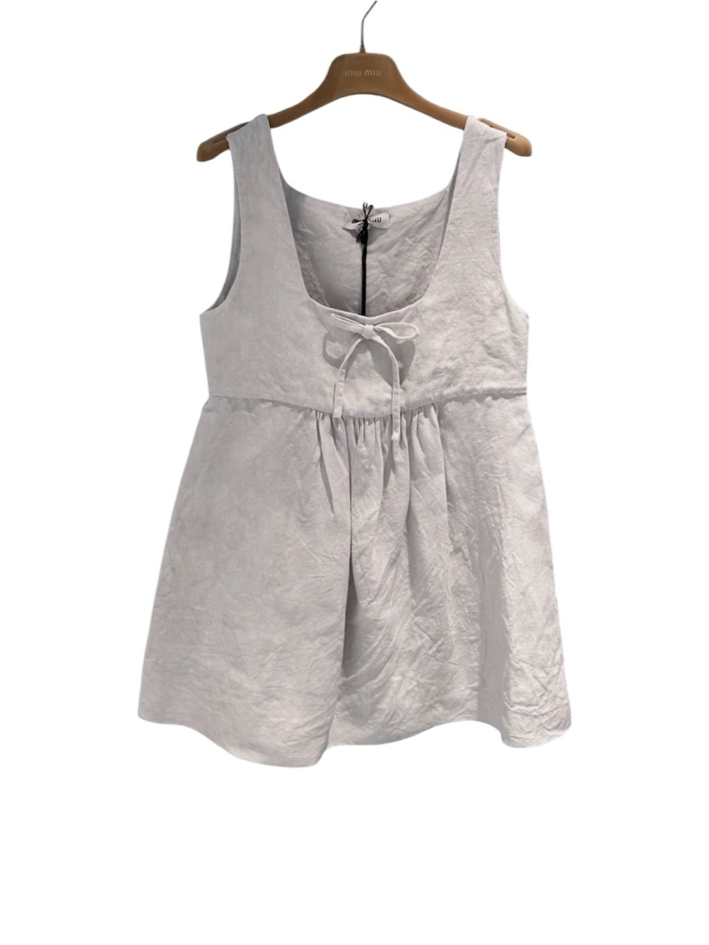 Miu Miu Linen mini-dress It36 - Picture 5 of 10
